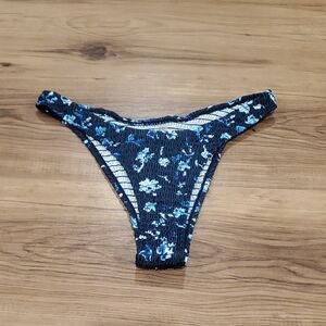 Navy Floral Bikini Bottom